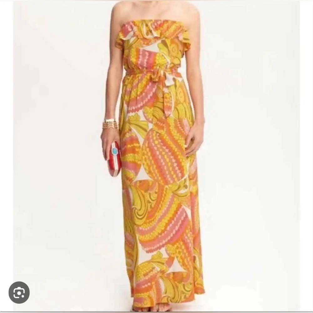 BANANA REPUBLIC X TRINA TURK SUMMER 2012 COLLECTION SONYA PATIO SILK LINED DRESS